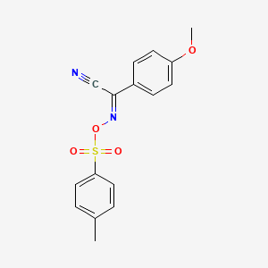 molecular formula C16H14N2O4S B3043254 (Z,E)-2-(4-Methoxyphenyl)-2-[(4-methylphenylsulphonyl)oxyimino]acetonitrile CAS No. 82424-53-1