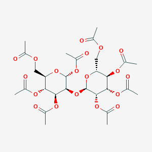 [(2R,3R,4S,5S,6R)-3,4,6-Triacetyloxy-5-[(2R,3S,4S,5R,6R)-3,4,5-triacetyloxy-6-(acetyloxymethyl)oxan-2-yl]oxyoxan-2-yl]methyl acetate