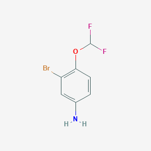 molecular formula C7H6BrF2NO B3043275 3-Bromo-4-difluoromethoxyaniline CAS No. 83189-98-4