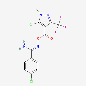 O1-{[5-chloro-1-methyl-3-(trifluoromethyl)-1H-pyrazol-4-yl]carbonyl}-4-chlorobenzene-1-carbohydroximamide
