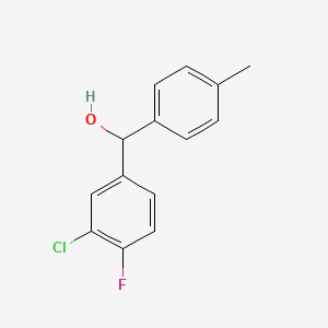 molecular formula C14H12ClFO B3043298 (3-Chloro-4-fluorophenyl)(p-tolyl)methanol CAS No. 842140-53-8
