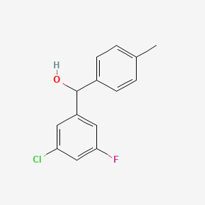 molecular formula C14H12ClFO B3043299 3-Chloro-5-fluoro-4'-methylbenzhydrol CAS No. 842140-54-9