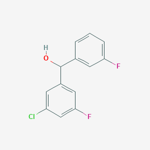 molecular formula C13H9ClF2O B3043313 (3-Chloro-5-fluorophenyl)(3-fluorophenyl)methanol CAS No. 844683-61-0