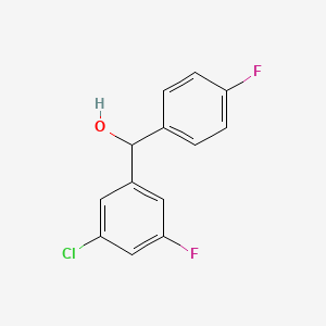 molecular formula C13H9ClF2O B3043316 (3-Chloro-5-fluorophenyl)(4-fluorophenyl)methanol CAS No. 844683-74-5
