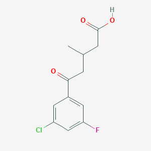 5-(3-Chloro-5-fluorophenyl)-3-methyl-5-oxopentanoic acid