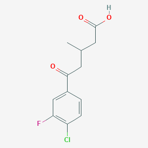 5-(4-Chloro-3-fluorophenyl)-3-methyl-5-oxopentanoic acid