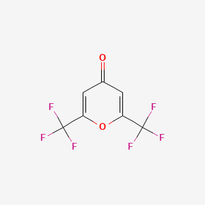 molecular formula C7H2F6O2 B3043334 2,6-bis(trifluoromethyl)-4H-pyran-4-one CAS No. 847947-33-5