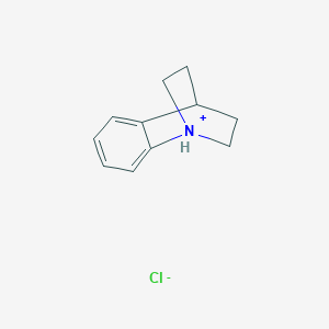 molecular formula C11H14ClN B3043340 1-Azoniatricyclo[6.2.2.0~2,7~]dodeca-2(7),3,5-triene chloride CAS No. 849060-88-4