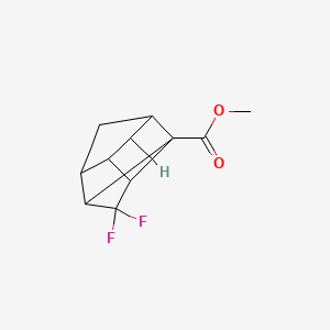 molecular formula C12H12F2O2 B3043341 Methyl 10,10-difluoropentacyclo[5.3.0.02,5.03,9.04,8]decane-2-carboxylate CAS No. 849060-95-3