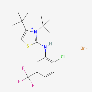 3,4-Di(tert-butyl)-2-[2-chloro-5-(trifluoromethyl)anilino]-1,3-thiazol-3-ium bromide