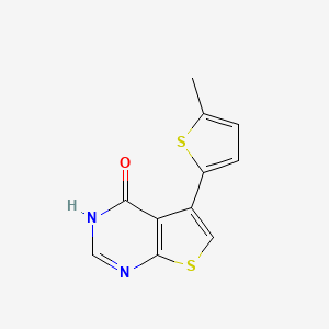 molecular formula C11H8N2OS2 B3043371 5-(5-methylthiophen-2-yl)-3H,4H-thieno[2,3-d]pyrimidin-4-one CAS No. 851116-03-5