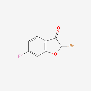molecular formula C8H4BrFO2 B3043394 2-Bromo-6-fluorobenzofuran-3(2H)-one CAS No. 857062-40-9