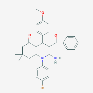 molecular formula C31H29BrN2O3 B304340 2-amino-3-benzoyl-1-(4-bromophenyl)-4-(4-methoxyphenyl)-7,7-dimethyl-6,8-dihydro-4H-quinolin-5-one 