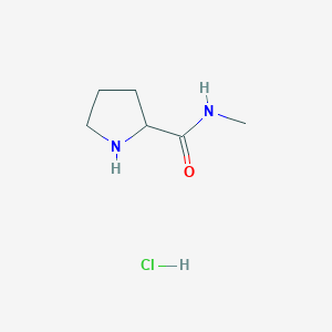 molecular formula C6H13ClN2O B3043405 N-methylpyrrolidine-2-carboxamide hydrochloride CAS No. 859537-16-9