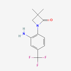 1-[2-Amino-4-(trifluoromethyl)phenyl]-3,3-dimethylazetidin-2-one