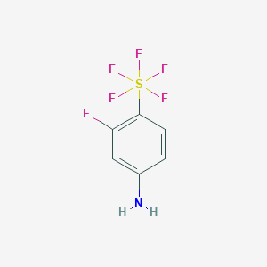 molecular formula C6H5F6NS B3043423 3-Fluoro-4-(pentafluorosulfur)aniline CAS No. 864230-06-8