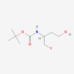 molecular formula C9H18FNO3 B3043440 叔丁基 N-(1-氟-4-羟基丁-2-基)氨基甲酸酯 CAS No. 86617-89-2
