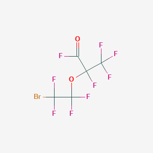 molecular formula C5BrF9O2 B3043450 2-(2-Bromo-1,1,2,2-tetrafluoroethoxy)-2,3,3,3-tetrafluoropropanoyl fluoride CAS No. 87000-86-0