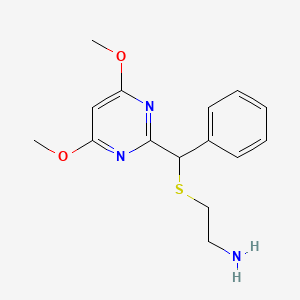 2-[(4,6-Dimethoxypyrimidin-2-yl)-phenylmethyl]sulfanylethanamine