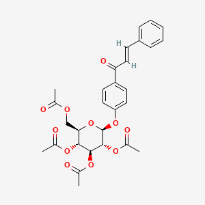 molecular formula C29H30O11 B3043455 [(2R,3R,4S,5R,6S)-3,4,5-triacetyloxy-6-[4-[(E)-3-phenylprop-2-enoyl]phenoxy]oxan-2-yl]methyl acetate CAS No. 870699-51-7