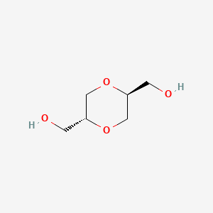 molecular formula C6H12O4 B3043459 trans-2,5-Bis-(hydroxymethyl)-1,4-dioxane CAS No. 87133-52-6
