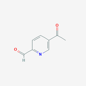 molecular formula C8H7NO2 B3043461 2-Pyridinecarboxaldehyde, 5-acetyl- CAS No. 871366-23-3
