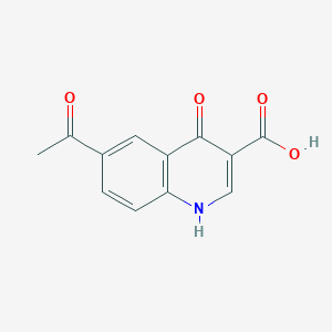 molecular formula C12H9NO4 B3043466 6-Acetyl-4-oxo-1,4-dihydroquinoline-3-carboxylic acid CAS No. 873969-88-1