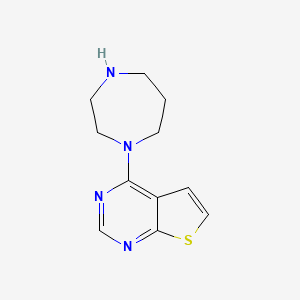 molecular formula C11H14N4S B3043480 4-(1,4-Diazepan-1-yl)thieno[2,3-d]pyrimidine CAS No. 874781-96-1
