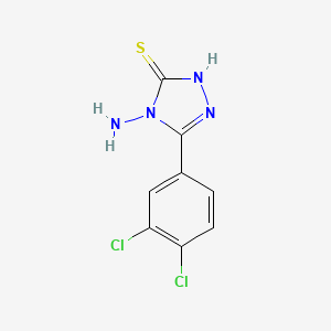 molecular formula C8H6Cl2N4S B3043483 4-Amino-5-(3,4-dichlorophenyl)-1,2,4-triazole-3-thiol CAS No. 874800-46-1