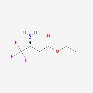 molecular formula C6H10F3NO2 B3043513 ethyl (3R)-3-amino-4,4,4-trifluorobutanoate CAS No. 882424-02-4