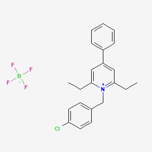 molecular formula C22H23BClF4N B3043516 1-(4-Chlorobenzyl)-2,6-diethyl-4-phenylpyridinium tetrafluoroborate CAS No. 88292-74-4