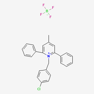 molecular formula C25H21BClF4N B3043518 1-(4-Chlorobenzyl)-4-methyl-2,6-diphenylpyridinium tetrafluoroborate CAS No. 88292-82-4