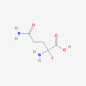 molecular formula C5H9FN2O3 B3043521 2-Amino-4-carbamoyl-2-fluorobutanoic acid CAS No. 883497-53-8