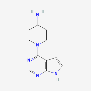 molecular formula C11H15N5 B3043533 1-(7H-吡咯并[2,3-d]嘧啶-4-基)哌啶-4-胺 CAS No. 885499-56-9