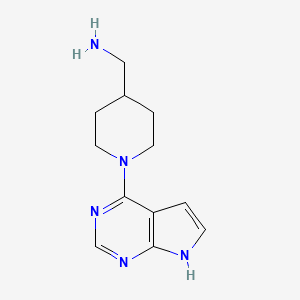 (1-(7H-pyrrolo[2,3-d]pyrimidin-4-yl)piperidin-4-yl)methanamine