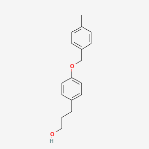 molecular formula C17H20O2 B3043537 3-{4-[(4-Methylbenzyl)oxy]phenyl}-1-propanol CAS No. 885949-51-9