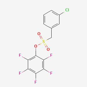 molecular formula C13H6ClF5O3S B3043544 2,3,4,5,6-Pentafluorophenyl (3-chlorophenyl)-methanesulfonate CAS No. 885950-65-2