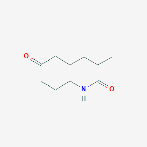 molecular formula C10H13NO2 B3043549 3-Methyl-3,4,7,8-tetrahydroquinoline-2,6(1H,5H)-dione CAS No. 886361-06-4