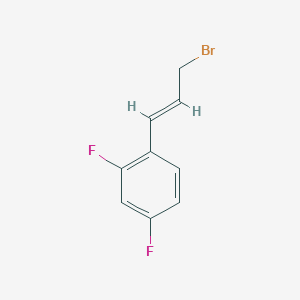 molecular formula C9H7BrF2 B3043556 2,4-Difluorocinnamyl bromide CAS No. 886498-36-8