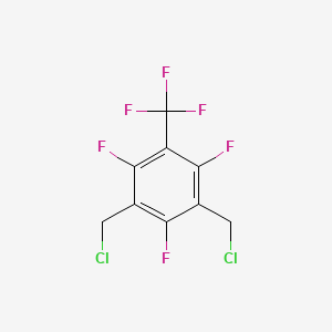 molecular formula C9H4Cl2F6 B3043568 3,5-Bis(chloromethyl)-2,4,6-trifluorobenzotrifluoride CAS No. 886762-13-6