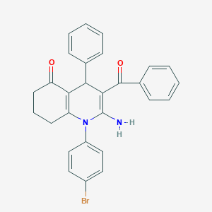 molecular formula C28H23BrN2O2 B304357 2-amino-3-benzoyl-1-(4-bromophenyl)-4-phenyl-4,6,7,8-tetrahydroquinolin-5-one 