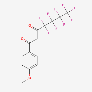 molecular formula C14H9F9O3 B3043570 4,4,5,5,6,6,7,7,7-Nonafluoro-1-(4-methoxyphenyl)heptane-1,3-dione CAS No. 886762-16-9