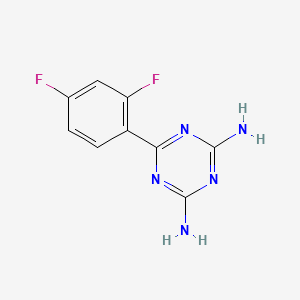 molecular formula C9H7F2N5 B3043583 6-(2,4-Difluorophenyl)-1,3,5-triazine-2,4-diamine CAS No. 886762-44-3