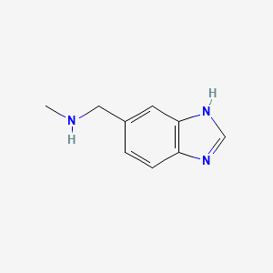 molecular formula C9H11N3 B3043592 (1H-benzo[d]imidazol-5-yl)-N-methylmethanamine CAS No. 886851-32-7