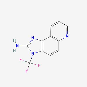 molecular formula C11H7F3N4 B3043595 2-Amino-3-(trifluoromethyl)-3H-imidazo[4,5-f]quinoline CAS No. 887267-29-0