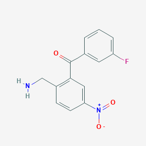 [2-(Aminomethyl)-5-nitrophenyl]-(3-fluorophenyl)methanone