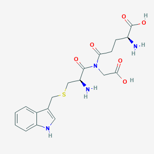 molecular formula C₁₉H₂₄N₄O₆S B030436 Glycine, L-gamma-glutamyl-S-(1H-indol-3-ylmethyl)-L-cysteinyl- CAS No. 101038-93-1