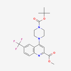 Methyl 4-(n-boc-piperazino)-6-trifluoromethylquinoline-2-carboxylate