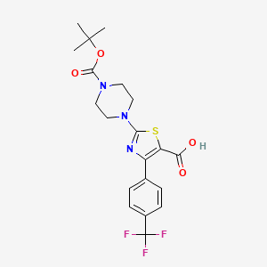 2-(4-(Tert-butoxycarbonyl)piperazin-1-YL)-4-(4-(trifluoromethyl)phenyl)thiazole-5-carboxylic acid