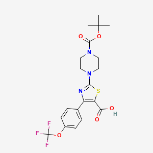 2-(N-Boc-piperazino)-4-(4-trifluoromethoxyphenyl)-thiazole-5-carboxylic acid